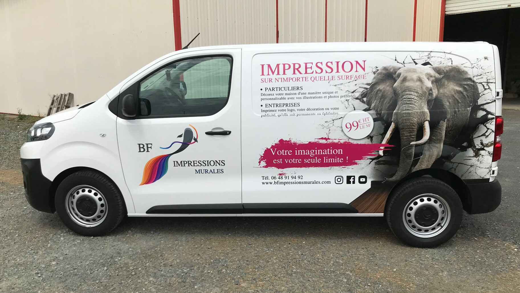 Marquage vehicule BF Impressions Murales - Guyonnet Publicite Fontenay le Comte
